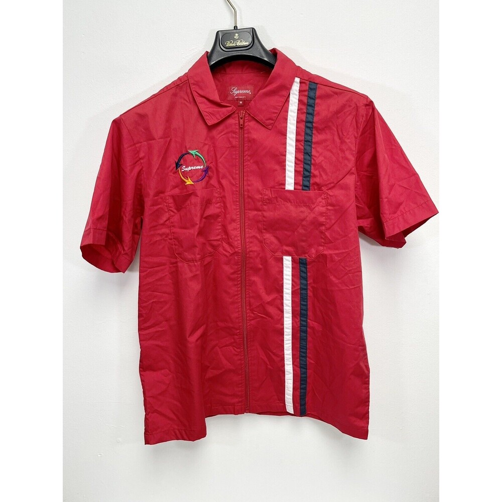 Supreme Zip Up S/S Work Shirt Size M Red SS19 Supreme New York SS19S39 2019
